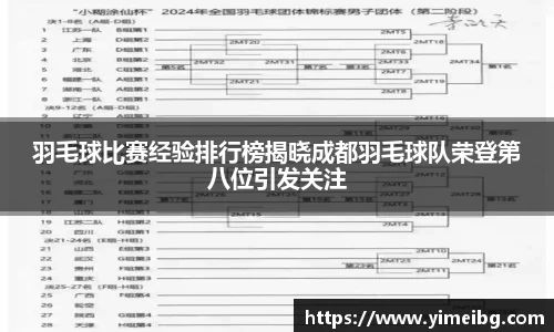 羽毛球比赛经验排行榜揭晓成都羽毛球队荣登第八位引发关注