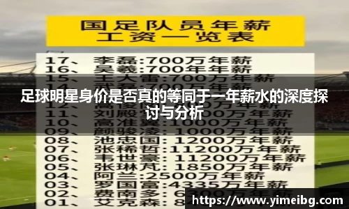 足球明星身价是否真的等同于一年薪水的深度探讨与分析